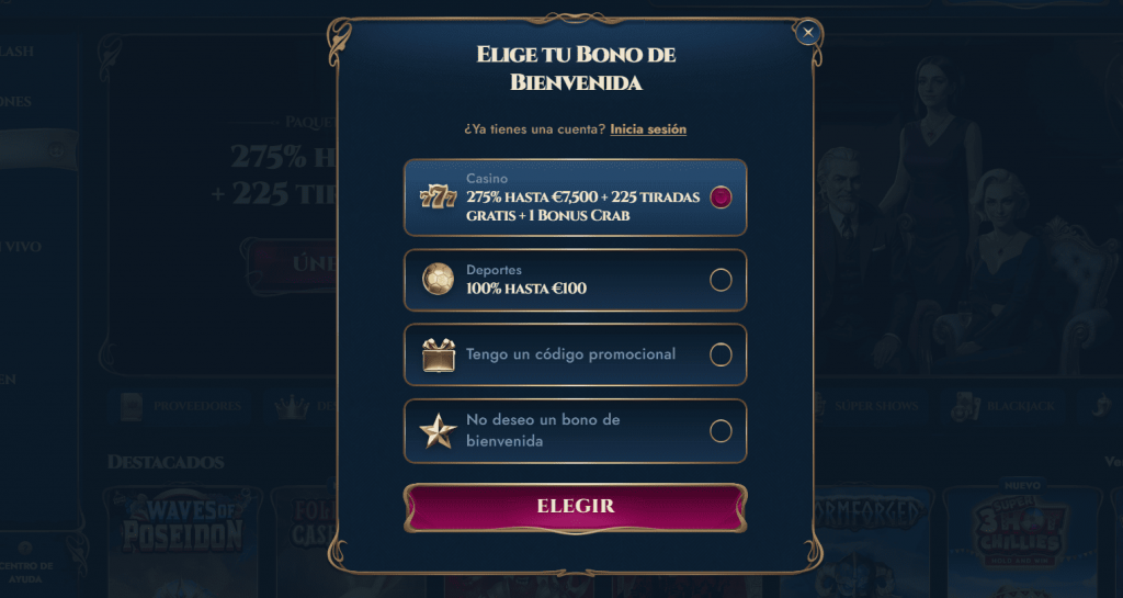 Promociones y Bonos de Rich Royal Casino