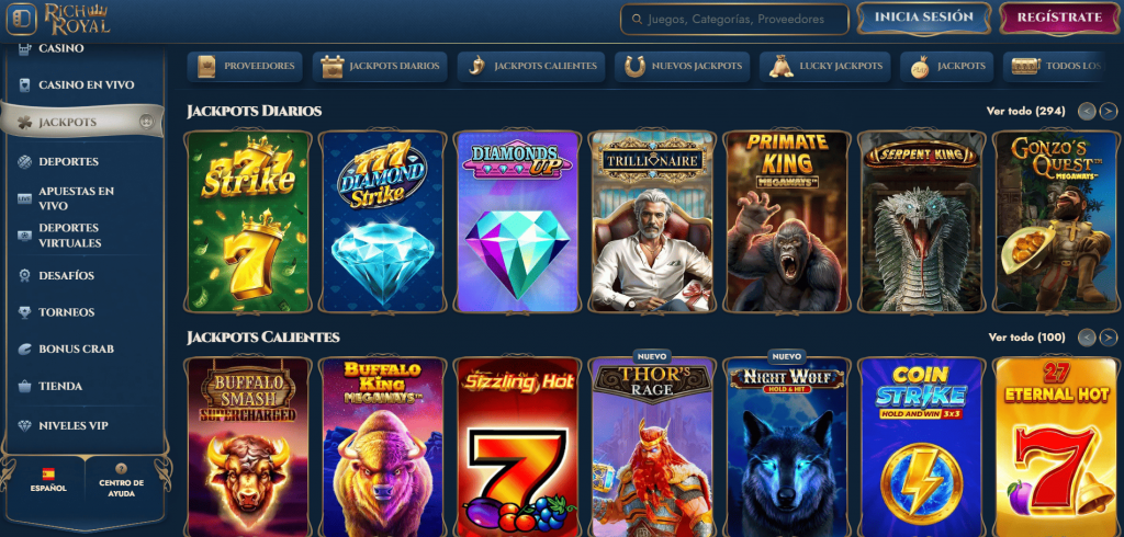 Rich Royal Casino en Dispositivos Móviles