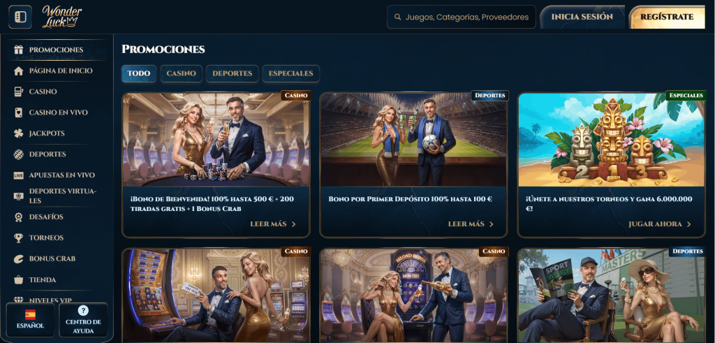 wonderluck casino bono