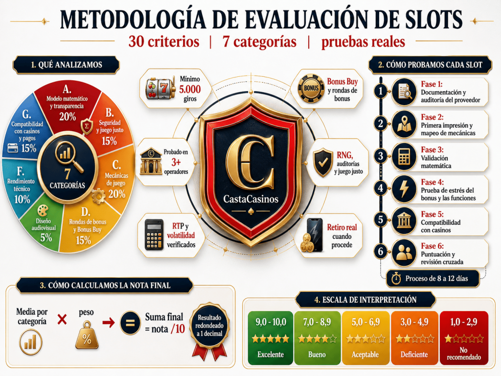 Metodología de evaluación de slots online