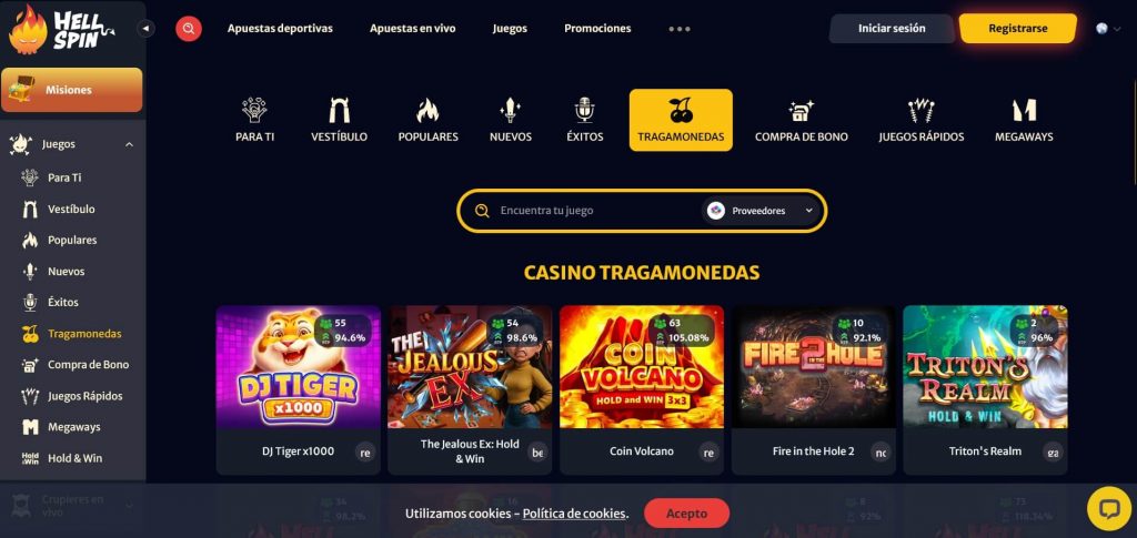 Hell Spin Casino juegos