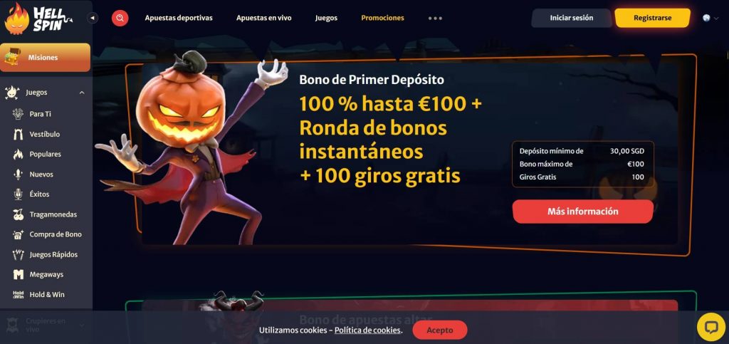 HellSpin Casino Bono