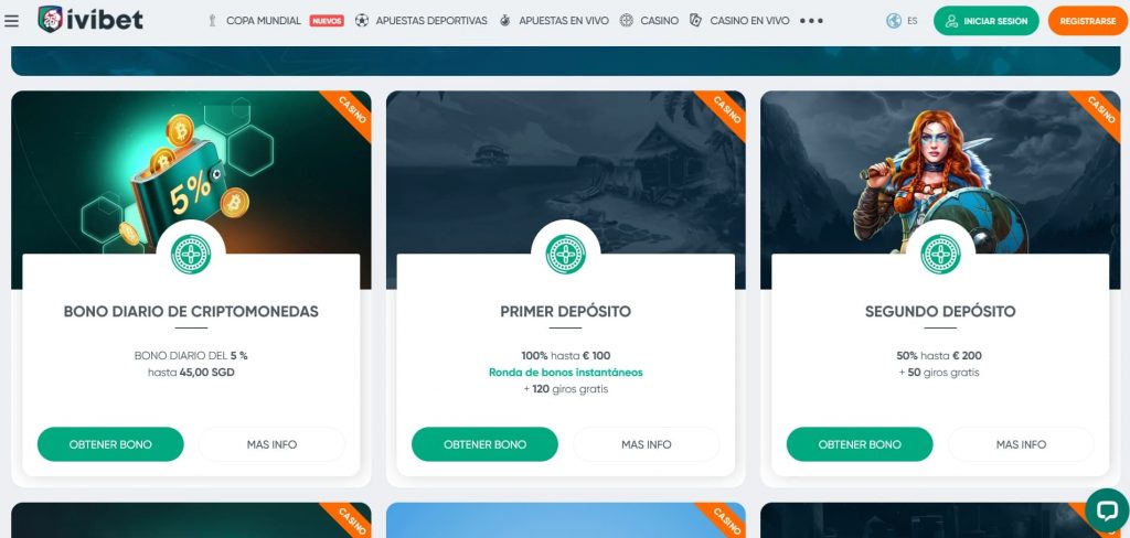 IviBet Casino Bono